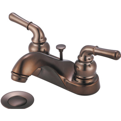Centerset Bathroom Faucet with Drain Assembly