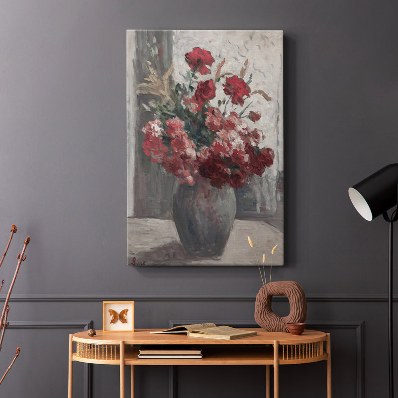 Motif floral rétro CCLIX - galerie Cavas, H 27 po x l 18 po