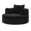 Fauteuil d'appoint pivotant avec 3 coussins amovibles