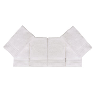 Premium Wash Towel Set (6 Pieces), 100% Cotton, 11.8 x 19.7 inches | Ultra-Absorbent 500 GSM, Machine Washable at 104°F | Soft White Color, Ideal for Home, Spa, and Gym Use, Luxurious Comfort and Durability