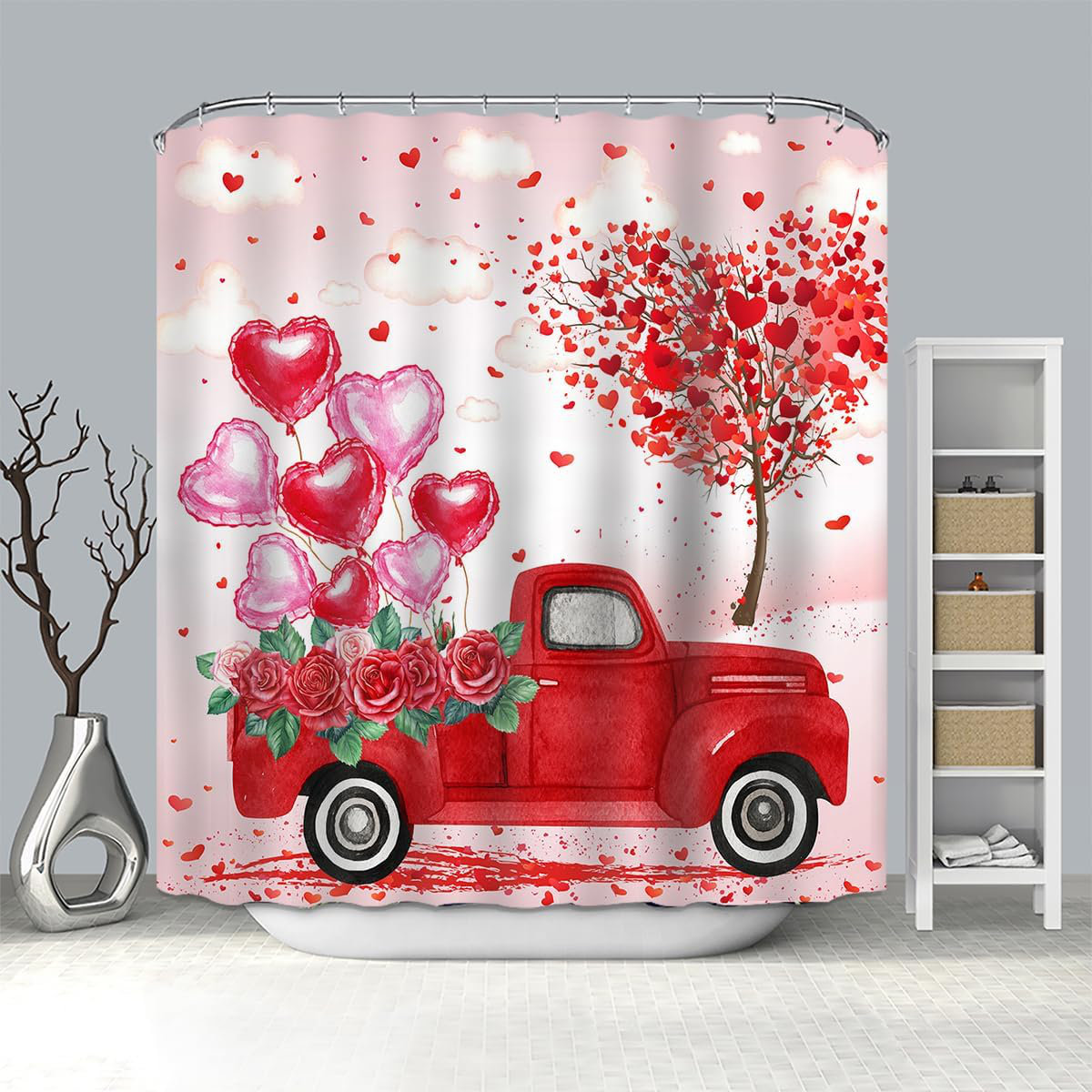 The Holiday Aisle® Valentines Day Shower Curtain Happy Valentine's Day
