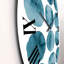 Cercles aigue-marine - éléments géométriques bleus - horloge murale moderne-60328606