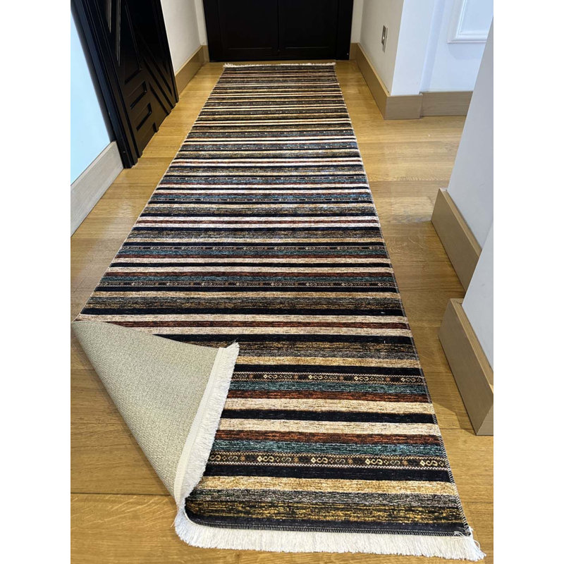 Tapis Masanao avec envers antidérapant, Tapis de couloir 2 pi 7 po x 11 pi 6 po