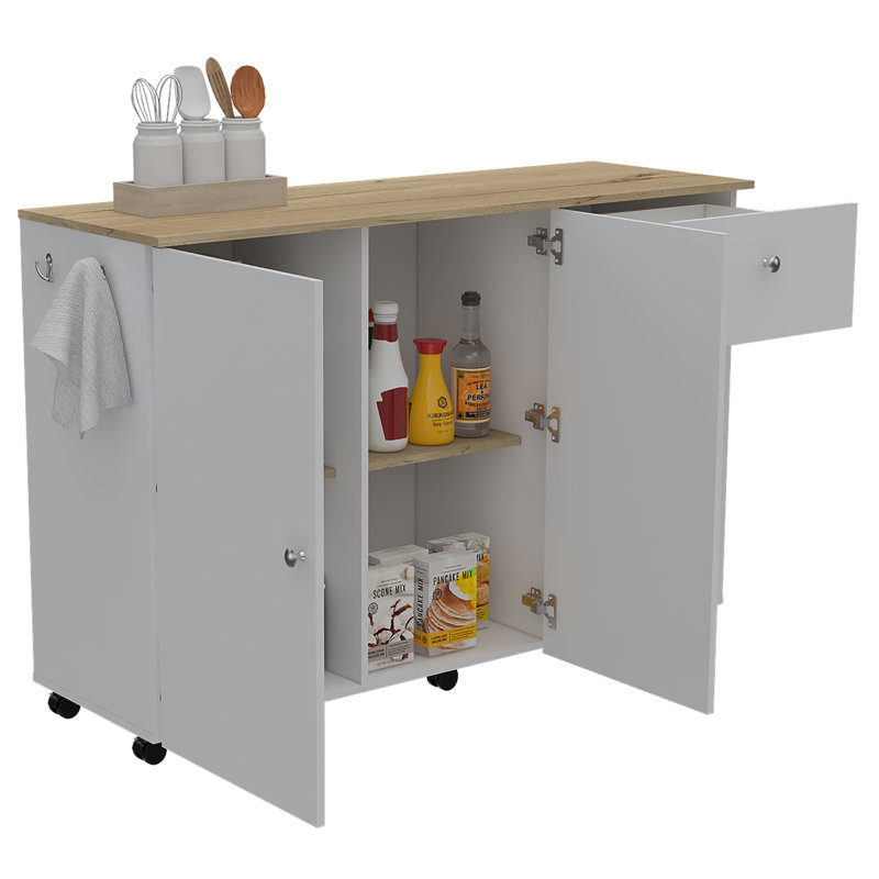 Kitchen Island Cart Indiana, Kitchen, Gray