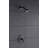 Nita Collection Shower Trim Only: 4" Round Shower Head, Single Handle Set & Rough-in Valve Included - Matte Black-47533739