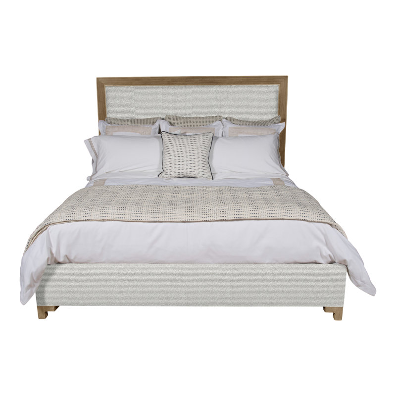 Louise/Lawrence Upholstered Bed, Callaloo Cotton, King, Hampton