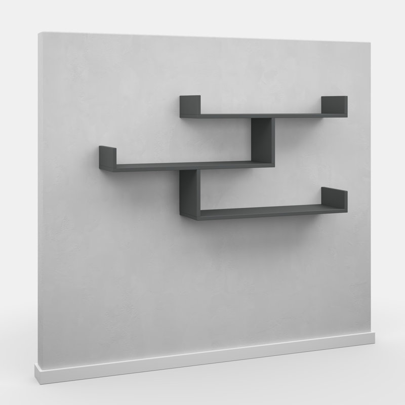 Ramage 3 Piece Floating Shelf, Anthracite