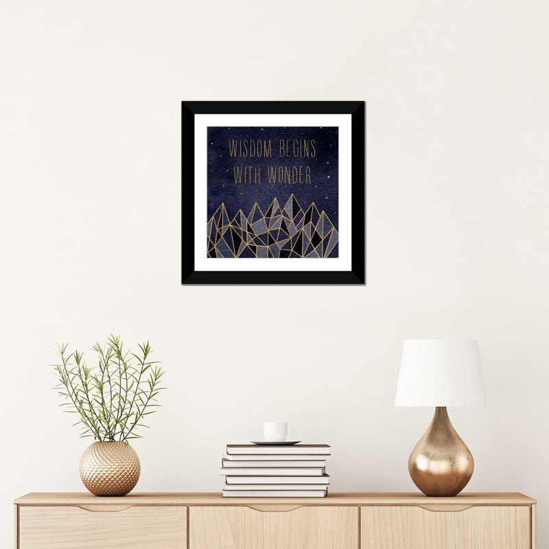 "écrits dans les étoiles i" , impression sur toile tendue, H 16 po x l 16 po x P 1 po, Papier beaux-arts encadré noir, Blanc