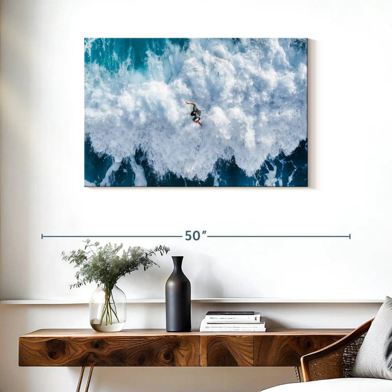 Senne Surfer On Wave Crest, H 24 po x l 36 po