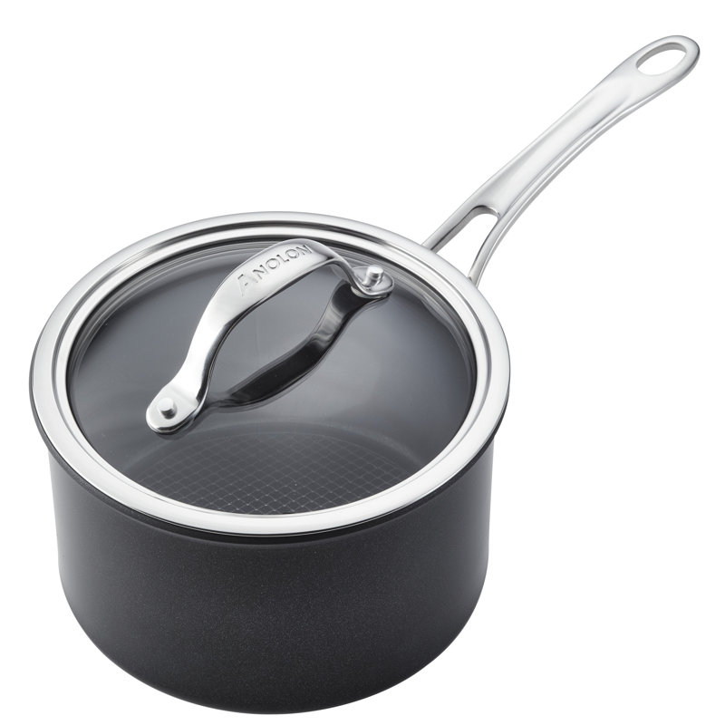 Anolon X Hybrid Cookware Nonstick Saucepan with Lid, 3-Quart