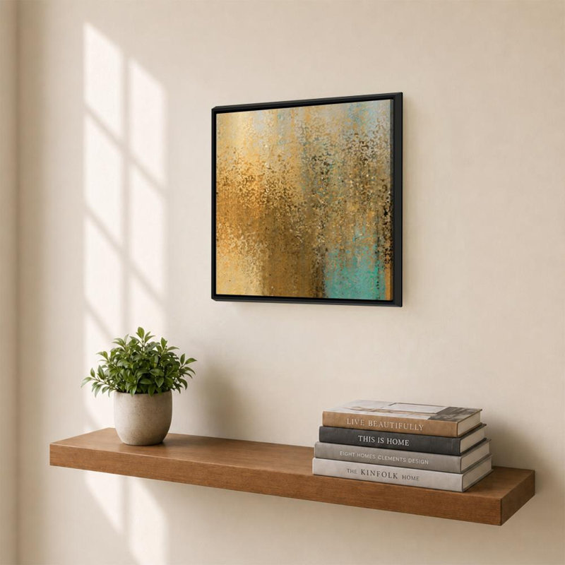 Psaume 117: louange et gloire par Mark Lawrence - impression sur toile, 24 po x 24 po / cadre noir flottant