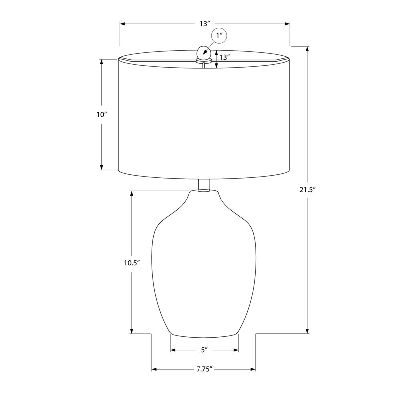 Lampe de table Lighting, céramique, abat-jour, transitionnel, Noir