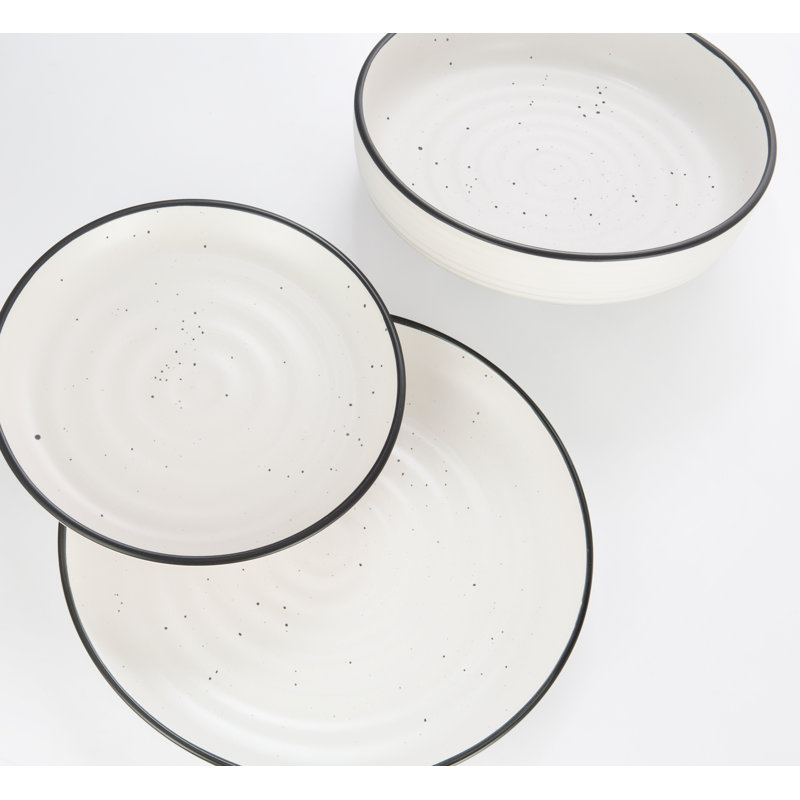 Waterside 12pc Speckled Stoneware Dinner Set