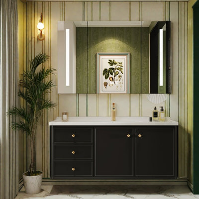French light luxury retro bathroom cabinet