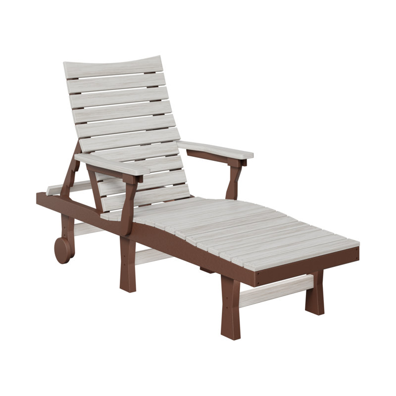 Berlin Gardens Bristol Chaise Lounge, Seashell Top/Chocolate Brown Base
