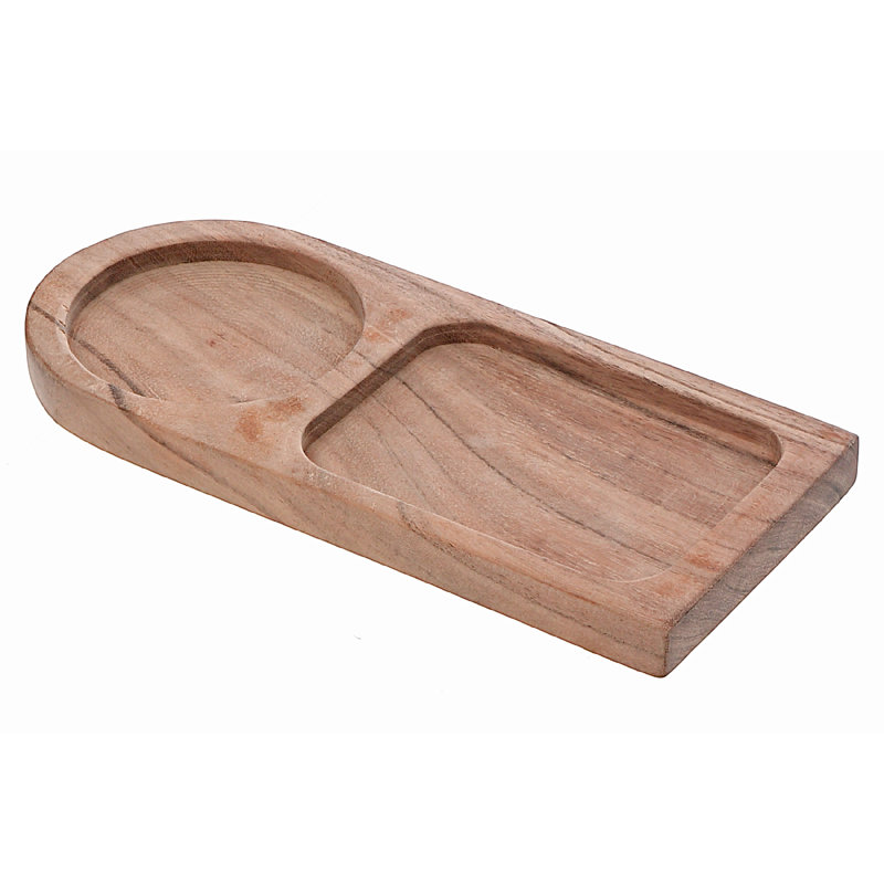 Plateau de service à 2 sections en bois d'acacia d'IH Casa Decor