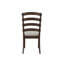 Ensemble de 2 chaises d'appoint en tissu gris, brun rustique et chêne