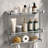 2 Piece Metal Floating Shelf with Hooks