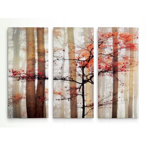 Andover Mills™ Orange Awakening On Canvas 3 Pieces Print & Reviews ...