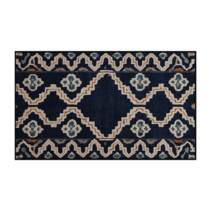Machine Washable Gray Area Rug, Rectangle 2' x 3'