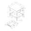 Table d'appoint, 2 niveaux, table de bout, table d'appoint, carré, table de chevet, chambre à coucher, placage de lampe, traditionnel