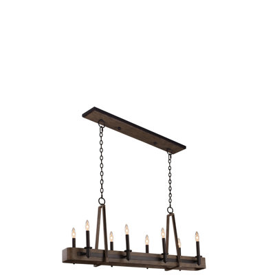 Duluth 8 LT Satin Bronze Linear Pendant Kalco