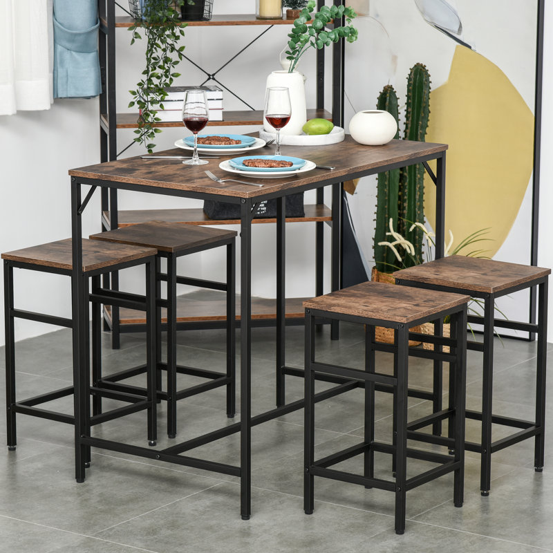 Ensemble repas à hauteur de comptoir pour 4 personnes