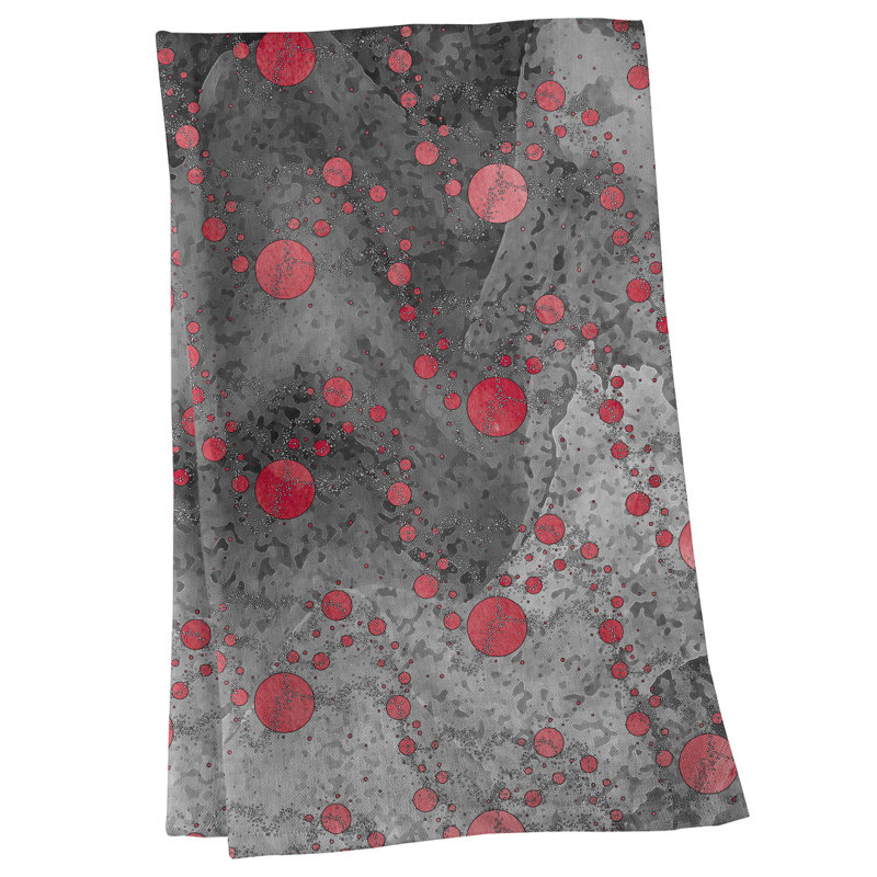 Mcguigan Tea Towel Kitchen Towel, Poly Twill, Black/Red