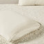 Couvre-lit pour grand lit 3 pièces crème - plissé en coin, microfibre, rembourré, plissé simple et élégant, motif délicat-129844851-129844853