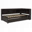 Twin Size L-shaped Bookcases Bed with Power Outlets-789715438