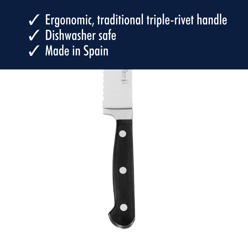 Henckels Classic 7-inch Black Stainless Steel Bread Knife