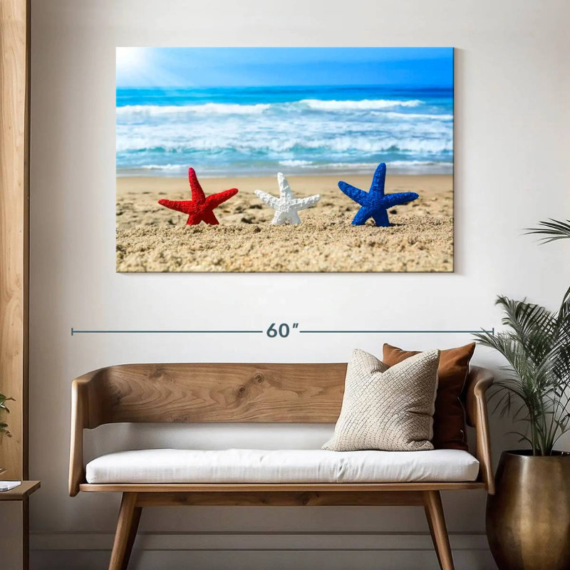 Beach patriotic starfish Aletra, H 32 po x l 48 po