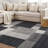 Akieba Geometric Tufted Gray/Black/Ivory Non-Slip Rubberback Area Rug-1550484214