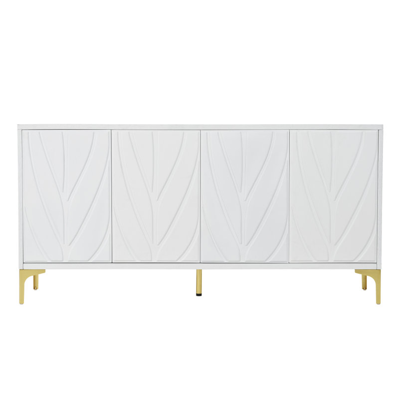 Buffet pour chambre à coucher sans poignée, Blanc