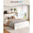 Modern Murphy Bed Full with Mattress, Drawers and USB Charging Ports,White-93818327