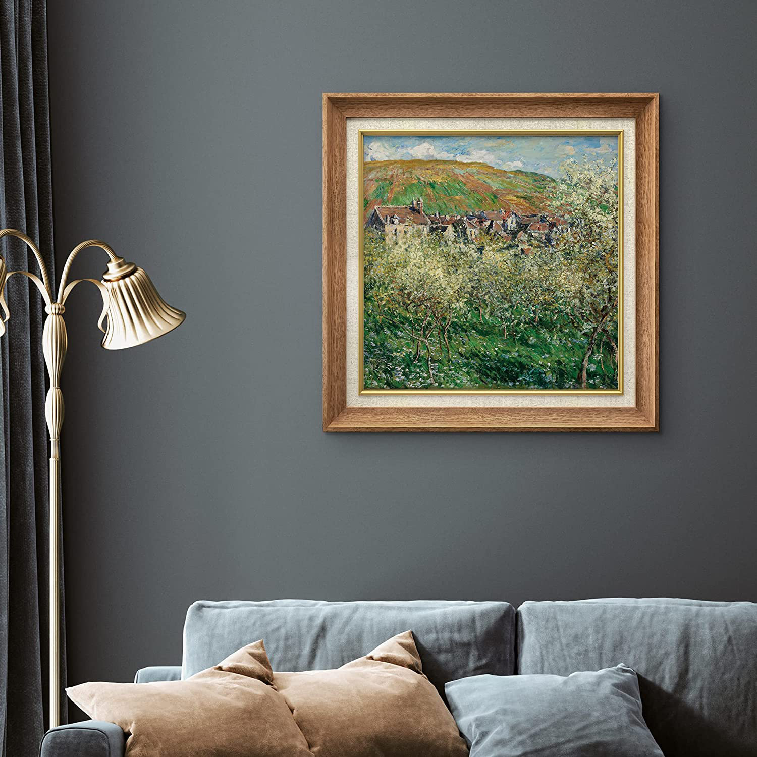 SIGNLEADER Plum Trees in Blossom by Claude Monet - Picture Frame ...