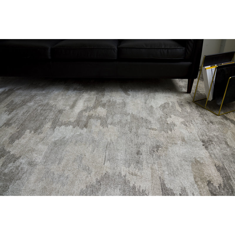 Handmade Abstract Area Rug, Rectangle 6' x 9'