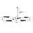 Modern 6 Light Tube Chandelier