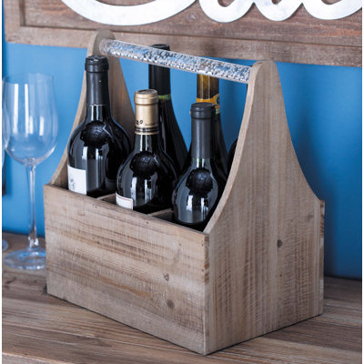 Arkhurst Solid Wood Tabletop Wine Bottle Rack in