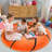 Kids Carpet Playmat Rug with Non-Slip Backing Basketball Game Area Rug for Baby Toddler Kid Child in Bedroom Classroom Playroom