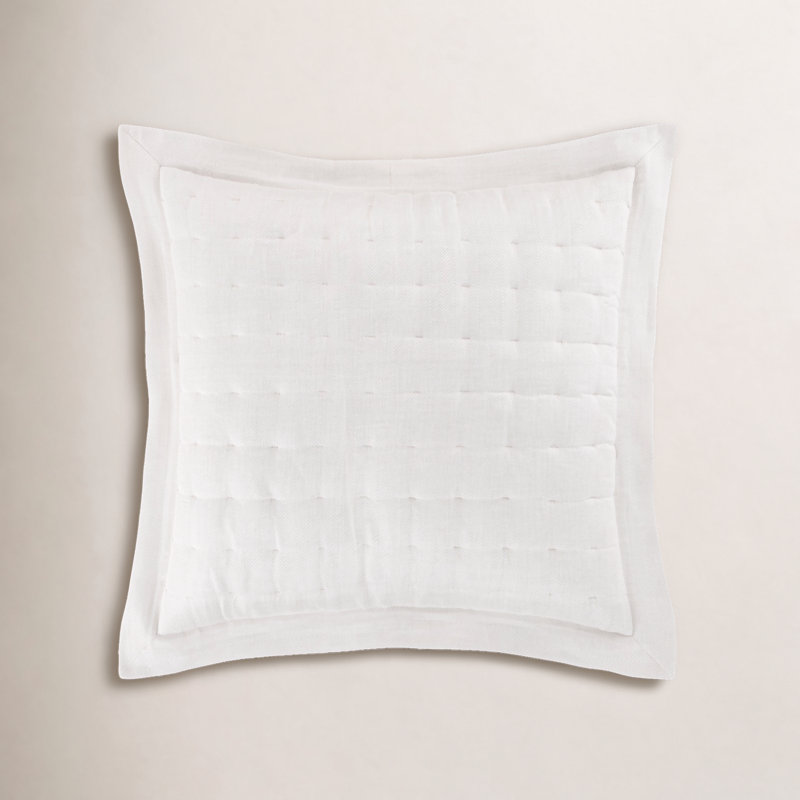 Brussels Quilted Sham, Euro, Natural
