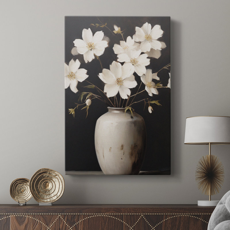 Imprimé floral rétro XXVII - galerie Cavas, H 27 po x l 18 po