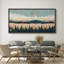 «Pastel Gradient Mountain Lake with Lush Forest», reproduction d'art sur toile encadrée-1697651136-1697651128
