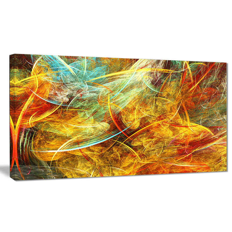«Yellow Swirling Clouds», impression sur toile tendue, H 16 po x l 32 po x P 1 po