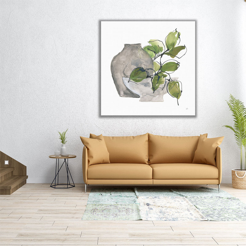 «Two Vases II», reproduction d'art sur toile, H 40 po x l 40 po