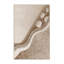 Tapis moelleux doux à motif de paysage de la mer Morte en beige - Reliure beige-510450314