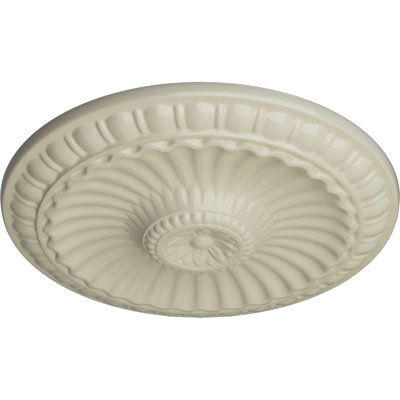 Médaillon de plafond Endurathane Linus, DE 11 1/4 po x P 1 1/8 po, fini or éclair peint à la main