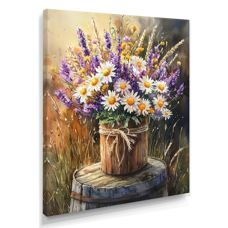 Napolitano - impressions sur toile florales, Toile tendue, Ne s’applique pas, H 32 po x l 24 po