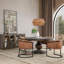 Brookside 60" Round Mango Wood Dinning Table In Cocoa Brown