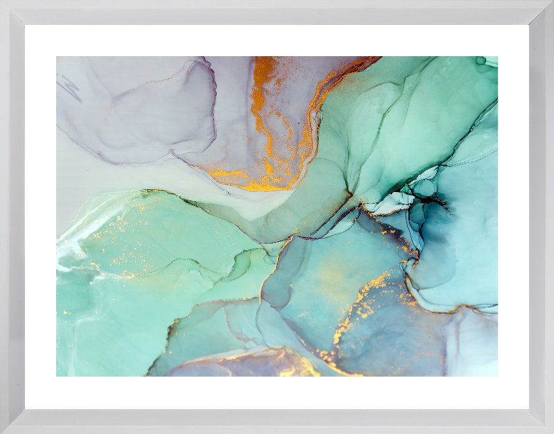 Marble 1 - Single Picture Frame Print, Matt White, 215.392 cm H x 164.592 cm W